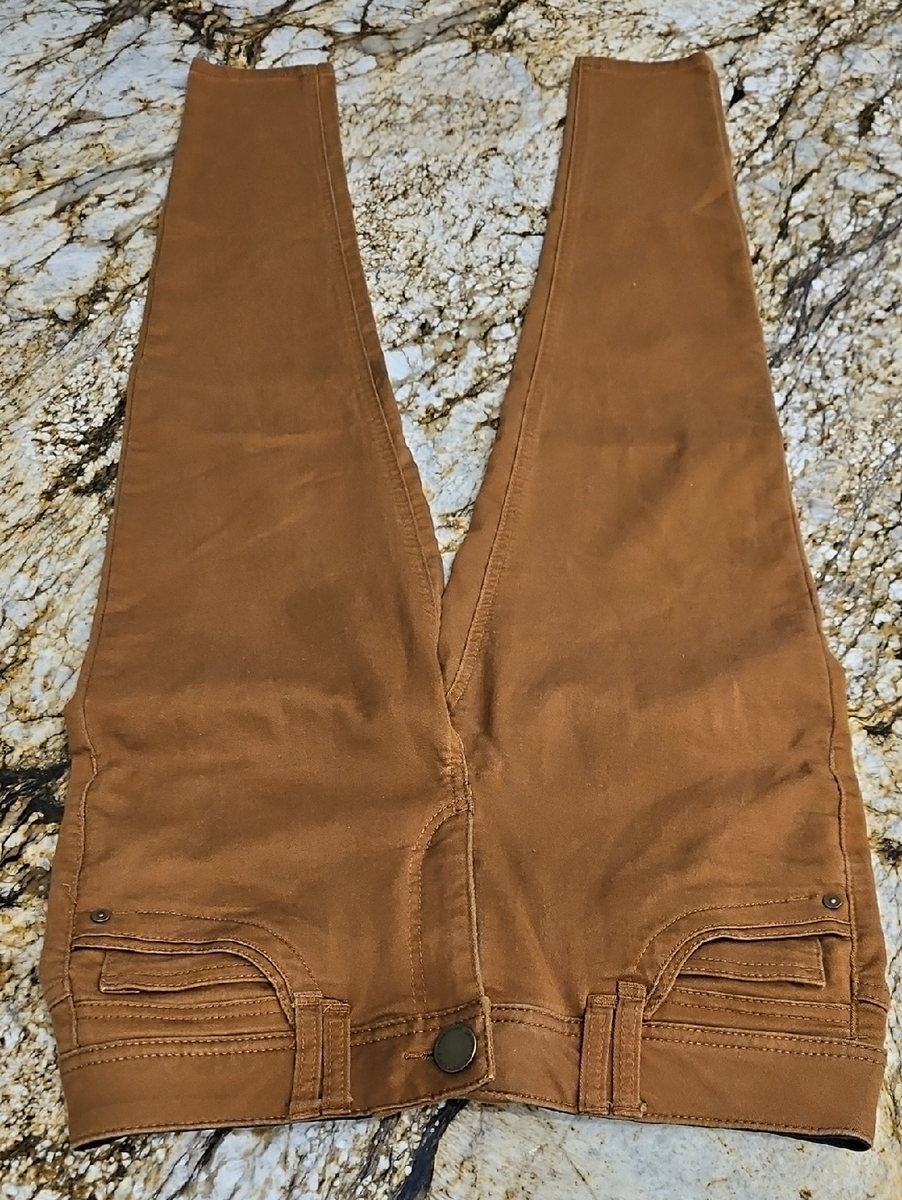 Democracy Tan High-Rise Skinny Pants. Size 4 Inseam 28" Rise Flat 8.5"